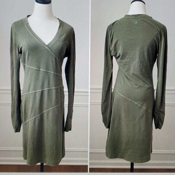 Athleta woman sunburst  nectar V neck ruched dress XSP - Picture 1 of 7